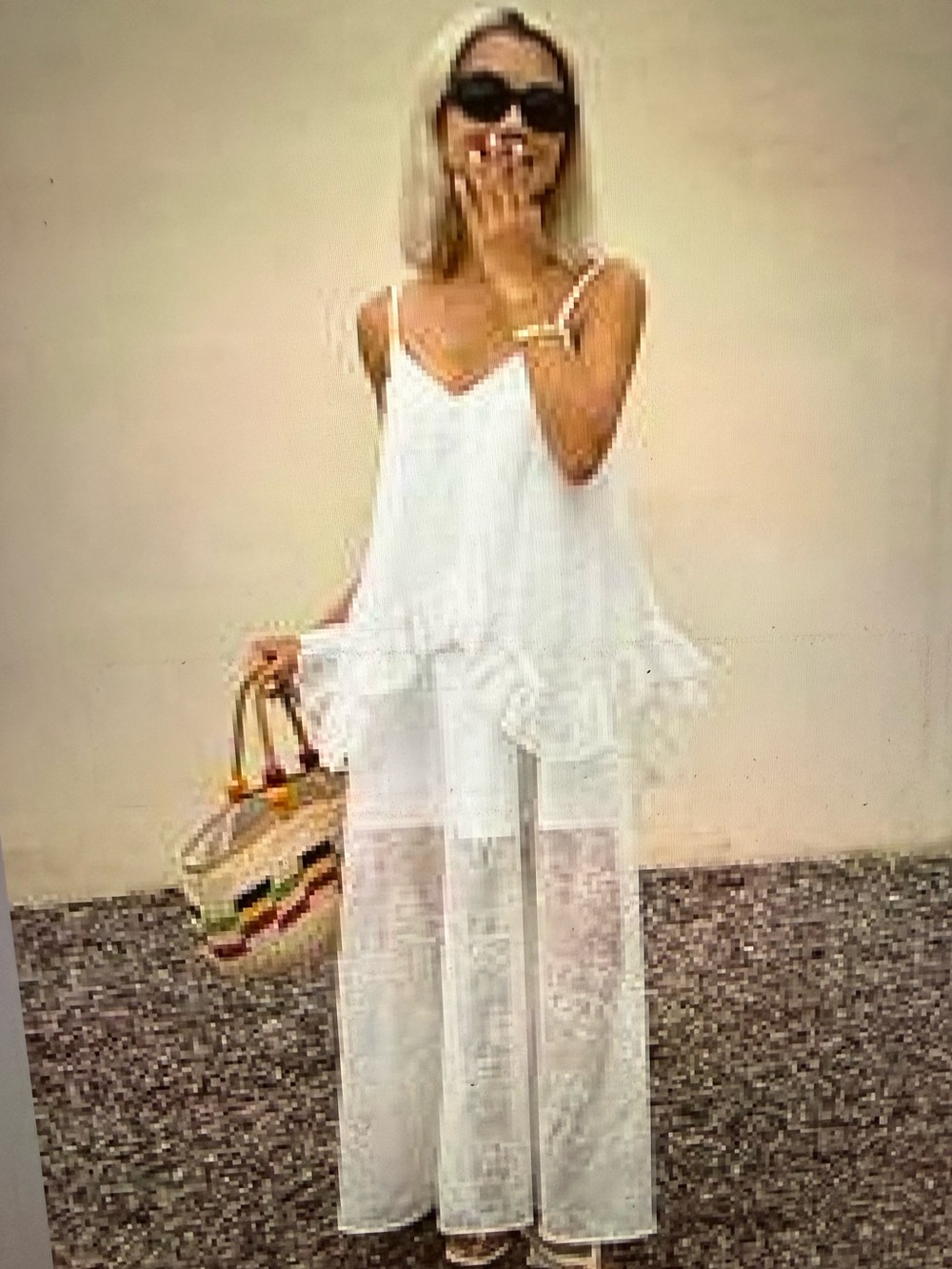White Lace Tiered Maxi Dress with Sheer skirt
Aline NEW